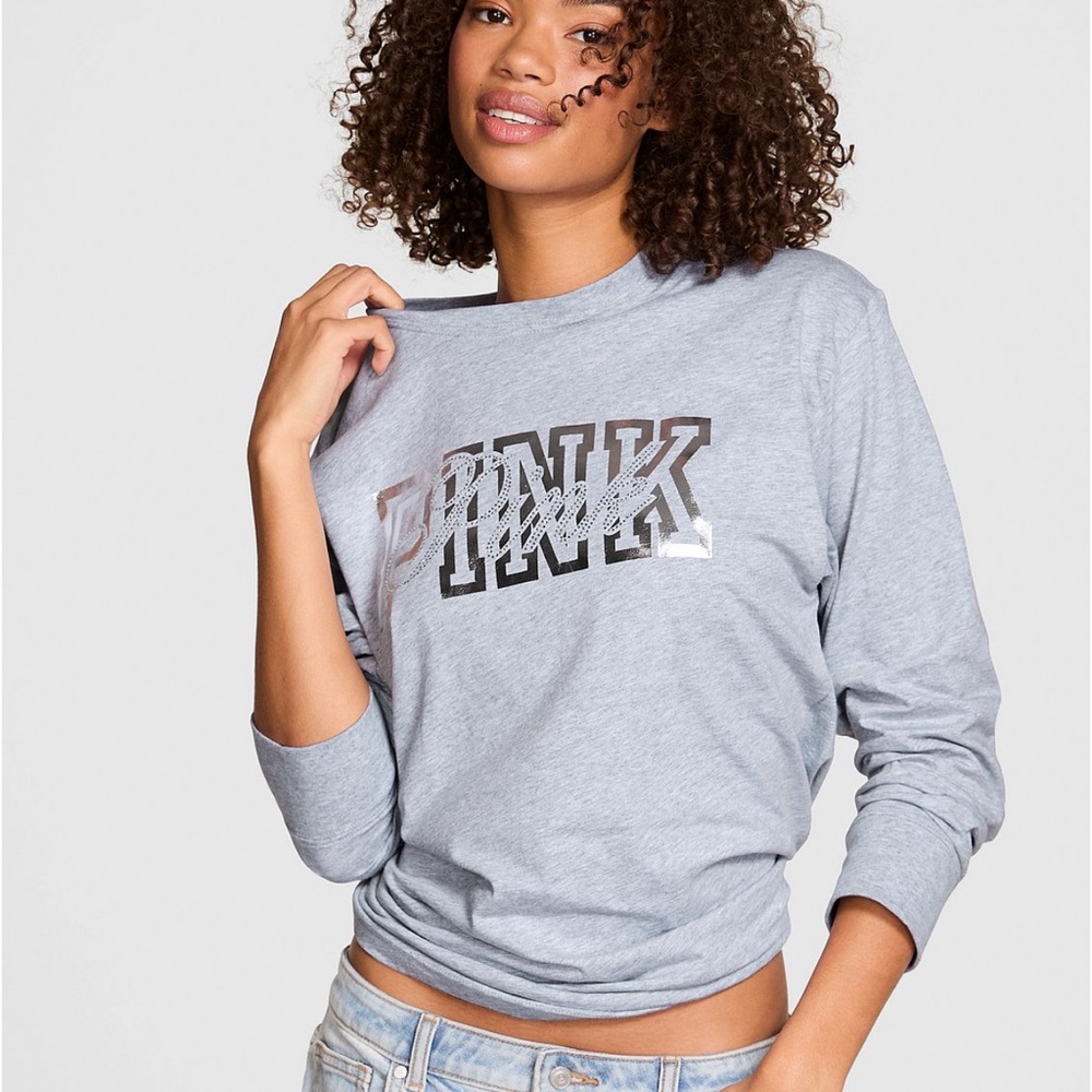 PINK Victoria's Secret Light Gray Sweatshirt